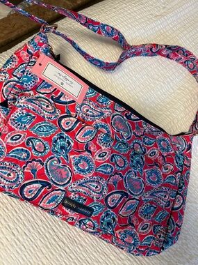 Simply Southern Pink Coral and Blue Paisley Shoulder Bag